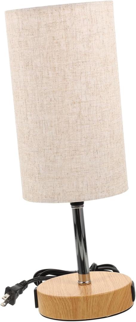 STOBOK Bedside Lamp with USB Port Touch Control Dimmable Table Lamp for Bedroom Compact Design with Shade for Nightstand and Spaces Modern Aesthetic Lighting
