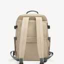 NEWBELLA 17L Laptop Backpack for Women - Water Resistant College Backpack with Multiple Pockets, Ergonomic Support for School, Work, Travel (Beige 11.22"*16.54"*5.71")