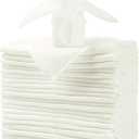 25pcs Polyester Cloth Napkins - 20 x 20 inch Ivory Dinner Washable Napkins with Hemmed Edges for Restaurant/Wedding/Hotel(25, Ivory)