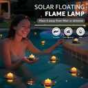 Solar Floating Pool Lights, 5-Pack Solar-Powered Float Candles Lamps Tea Light for Pond Party Garden Backyard Outdoor Decor