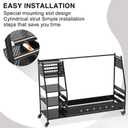 Lauren&Harold 3 Golf Bag Organizer Garage Storage, Golf Storage Rack Stand, Large, Black