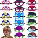 Superhero Masks Party Favors for Kids, 16 Packs Kids Super Hero Costumes Party Masks Birthday Gift Halloween Cosplay Felt Mask Superhero Partys Supplies Favors Decorations