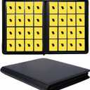 16 Pocket Card Binder, 1000+ Premium Zip Trading Card Binder, Double Sided Pocket Card Binder Album, Ringless Card Folder for MTG, TCG, Sports Card (Black, 16Pockets)