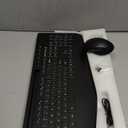 Wireless Keyboard and Mouse Combo - 9 Backlit Effects, RGB, Ergo Wrist Rest, Phone Holder, 2.4G Full Size, Rechargeable, Sleep Mode, KM22 MAX Quiet Set for Computer, PC, Laptop, Mac, Windows- SABLUTE (Classic Black)