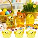 24 Pack Easter Fillable Containers Plastic Bunny Chick Carrot Shaped Treat Box Colorful Diamond Egg Novelty Easter Hunt Basket Stuffers Filler Shell for Classroom Prize Spring Party Favor