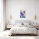DOARTDO Hydrangea Canvas Wall Art Purple Flower Pictures Wall Decor Rustic Floral Painting Print Country Living Room Bedroom Office Decor Frame (16.00" x 24.00")