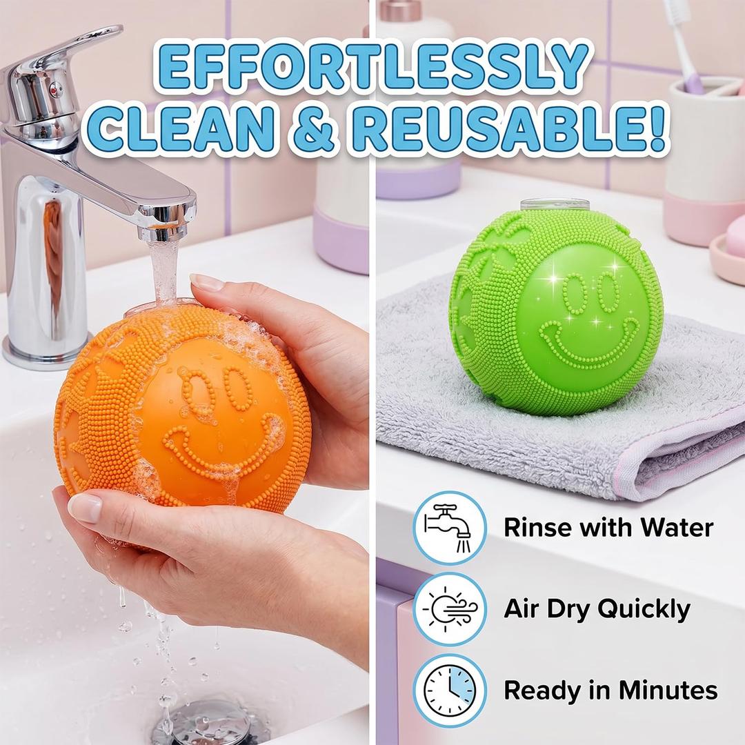 3 x Fuzz Ball Squishy Stress Ball Toy Slow Rising Memory Foam Fidget Squishy Fuzz Balls Anxiety Stress Relief Toys,Party Favors Gift for Kid&Adults (Orange)