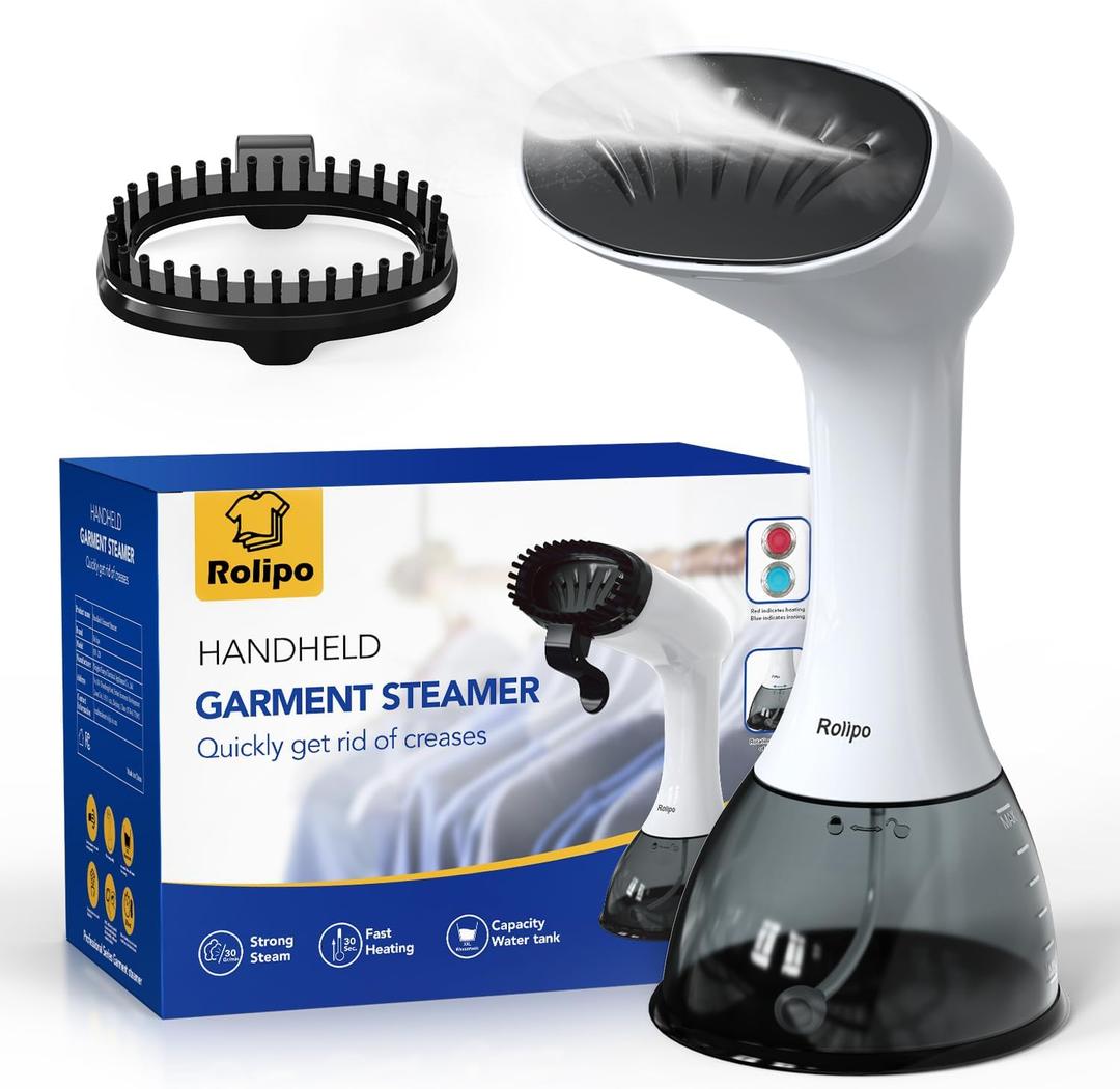 Steamer for Clothes 1350W, Clothes Steamer for Home, Office, Travel, Upgraded 400ML Large Capacity Water Tank, Wrinkle Remover
