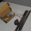 2 Pack Curtain Rod 32 to 58 Inches (2.6 to 4.8 ft), USFOOK 7/8 Inch Telescoping Splicing Curtain Rods for Windows 20 to 53 Inch, Bronze Drapery Rod with Leaf Finials