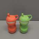 Tommee Tippee Insulated 9oz Sporty Spout Toddler Water Bottle, No Spill, Sippy Cups for Toddlers 1-3, Two-Piece Valve Helps Stop Spills, Green & Red, BPA Free, Pack of 2