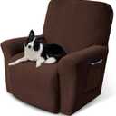 Recliner Chair Cover Lazy Boy Recliner Covers Recliner Covers for Recliner Chair 1 Piece Furniture Protector Prevent wear and pet Hair Recliner, Chocolate