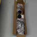 2 Pack Modern Black Curtain Rods Set for Windows 28 to 48 Inches Adjustable Length Heavy Duty 1" Diameter Window Curtain Rod with Decorative Finials for Outdoor Bedroom Kitchen Living Room