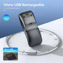 Bluetooth Wireless Arc Travel Mouse, Dual Model (2.4G+BT5.1) Rotating Foldable Mouse for Microsoft, Rechargeable Slim Portable Mice for Laptop, Notebook, PC, MacBook, Chromebook, Lenovo - Black