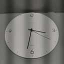 mooas Flatwood Wall Clock, 12" Non-Ticking Sweep Movement Decorative Battery Operated Wall Clock for Home Living Room Kitchen Bedroom Office School (Simple White)