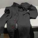 chouyatou Men's Fall Winter Office Single Breasted Long Dress Wool Coat Overcoat (Large, Black)