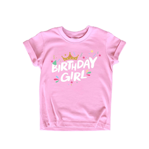 Birthday Girl Shirt Crown 1st First 2nd Two 3rd 4th 5th Toddler Birthday Outfit 5Y
