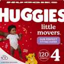 Huggies Little Movers Baby Diapers, Size 4, Mega Colossal, 120 Ct
