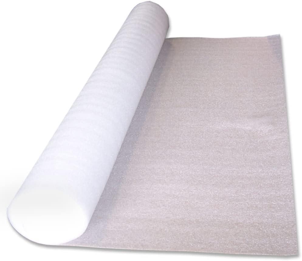 PolyFoam Multipurpose Foam Underlayment 100 sq ft Roll for Laminate & Wood Flooring, Moisture-Resistant, Shock-Absorbing, Lightweight, Easy to Install, Made in USA