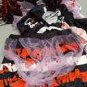 PUIWNON Cheerleader Costume Zombie Cheerless Costume for Girls Bloody Kids Dead Cheer Outfit for Halloween (Purple, Small)