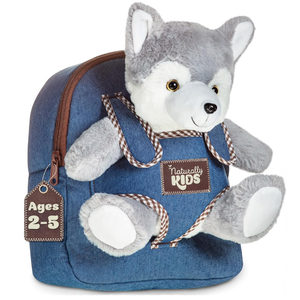 Naturally KIDS Toddler Backpack w Dinosaur Toys for Kids 2-4, 2 Year Old Boy Birthday Gift, 3 Year Old Boy Gift Girl, Toddler Dinosaur Toy