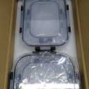 Liuruiyu 8 Pack Glass Food Storage Containers with Lids, Meal Prep Containers, Airtight Bento Boxes with Leak Proof Locking for Microwave, Oven, Freezer and Dishwasher, BPA Free