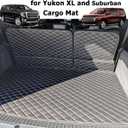 Cargo Mat Compatible with 2021-2026 Chevrolet Suburban/GMC Yukon XL (3rd-Row Power Folding Seats) Trunk Mat & Rear Backrest Mat Cargo Liners (3pcs)