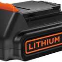 BLACK+DECKER 20V MAX Battery, 1.5Ah Lithium Ion Battery, Extended Runtime, Compatible with Tools, Outdoor Equipment and 20V Vacuums (LBXR20)