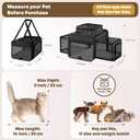 Top and 2 Sides Expandable Pet Carrier 17x11x9.5, TSA Airline Approved Small Dog Carriers for Small Dogs, Soft-Sided Cat Carrier with Self-Locking Zippers for Kitten,Rabbit, Puppy, Guinea Pig Black