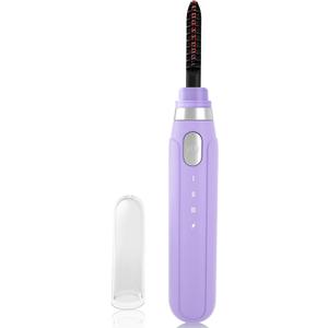 2 x Heated Eyelash Curler with Comb, USBC Rechargeable Electric Lash Wand, 3 Heat Levels 65/75/85C (Purple)
