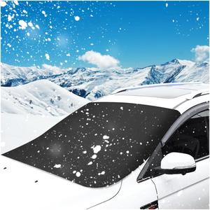 Magnetic Windshield Cover for Ice and Snow,Anti-Theft Car Windshield Snow Cover with 5 Invisible Magnets,All-Season Universal Front Windshield Protector for Car Truck SUV