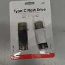 Vansuny 2 Pack 128GB USB C Flash Drive 2 in 1 OTG USB 3.0 + Tape C Memory Stick with Keychain Dual Type C Thumb Drive Photo Stick Jump Drive (Black and Silver)