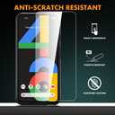 Dioxide Compatible for Google Pixel 4A 4G Phone Case with Screen Protector, Soft TPU Silicone Case Shockproof Non-Slip Camera Protective Case Slim Cover for Google Pixel 4A 4G Phone Case, Black