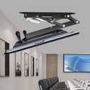 Electric Ceiling TV Mount - Flip Down Pitched Roof Mount, 0-85 Tilt, Motorized Control, Black