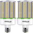 2-Pack 250W E39 Mogul Base LED Bulb, 5000K Daylight 35,000LM LED Corn Light Bulb(Eqv.1000w Mh/Hps/Hid), for Garage Factory Workshop Warehouse Barn(Non-Dimmable)