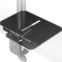 monTEK Adjustable Steel Monitor Mount Reinforcement Plate, Desk Stabilizer Plate for Thin, Glass or Fragile Desks,Universal Protective Support for C-Clamp & Grommet Monitor Arms, No Scratch Bracket