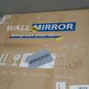 VooBang Wide Arched Wall Mirror, 31 x 32 inch Arch Bathroom Mirror, Wall Mounted Vanity Mirror with Arch Metal Frame, Modern Bathroom Vanity Mirror for Bedroom, Living Room, Hanging or Leaning, Black