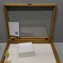 GraduatePro Shadow Box Frame 11x14 Display Case with Linen Back, Real Glass Window Door with Hinge, Picture Frame Wedding Bouquet Memorabilia Medals Photos Memory Box for Keepsakes, Carbonized Black
