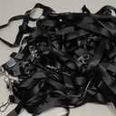 50 Set ID Badge Holder with Lanyard, Black Lanyard with Vertical Waterproof ID Card Holder for Workers Students Teachers Nurse