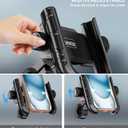 Kewig Motorcycle Phone Mount with Aluminum Alloy Mounting Base [Camera Friendly] [1s Lock & Release] Bike Handlebar Cellphone Holder for Scooter Bicycle ATV, Fit 5.4-7.2" Smartphone