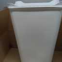Rubbermaid Swing Top Waste Container for Home and Kitchen, Easy Access Disposal and Slim Modern Trash Can with Lid, 12.2 Gallon Capacity, White