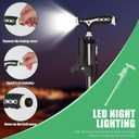 Hold 440 Lbs Walking Cane for Men & Women Aluminum Alloy Lightweight Height Adjustable Walking Stick Heavy Duty Foldbale Free Standing Cane with LED for Seniors Adults