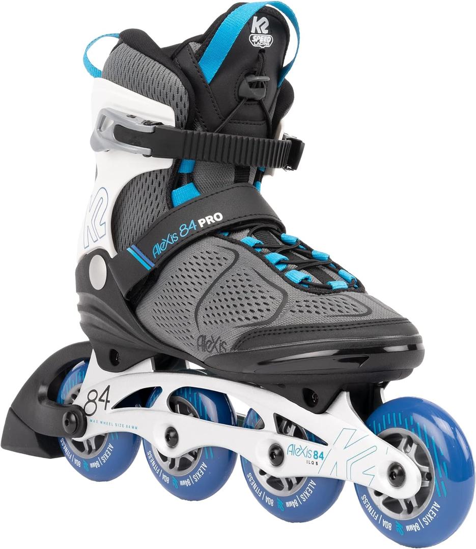 K2 Alexis 84 Pro Gray-Blue Womens Inline Skates (7)