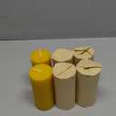 6 Pack Beeswax Candles for Diwali Decoration, 210 Hours Long Burning Emergency Candle Pure Natural Beeswax Candles for Home, Organic Unscented Bees Wax Pillar Candle for Prayer