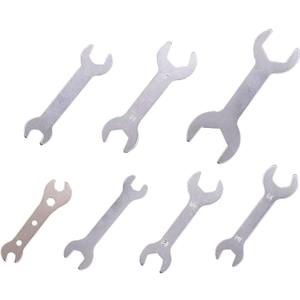 7PCS Double Ended Wrench Open Ended Spanner Set Silver 1.5mm Ultra Thin Repair Tool for Limited Space Conditions