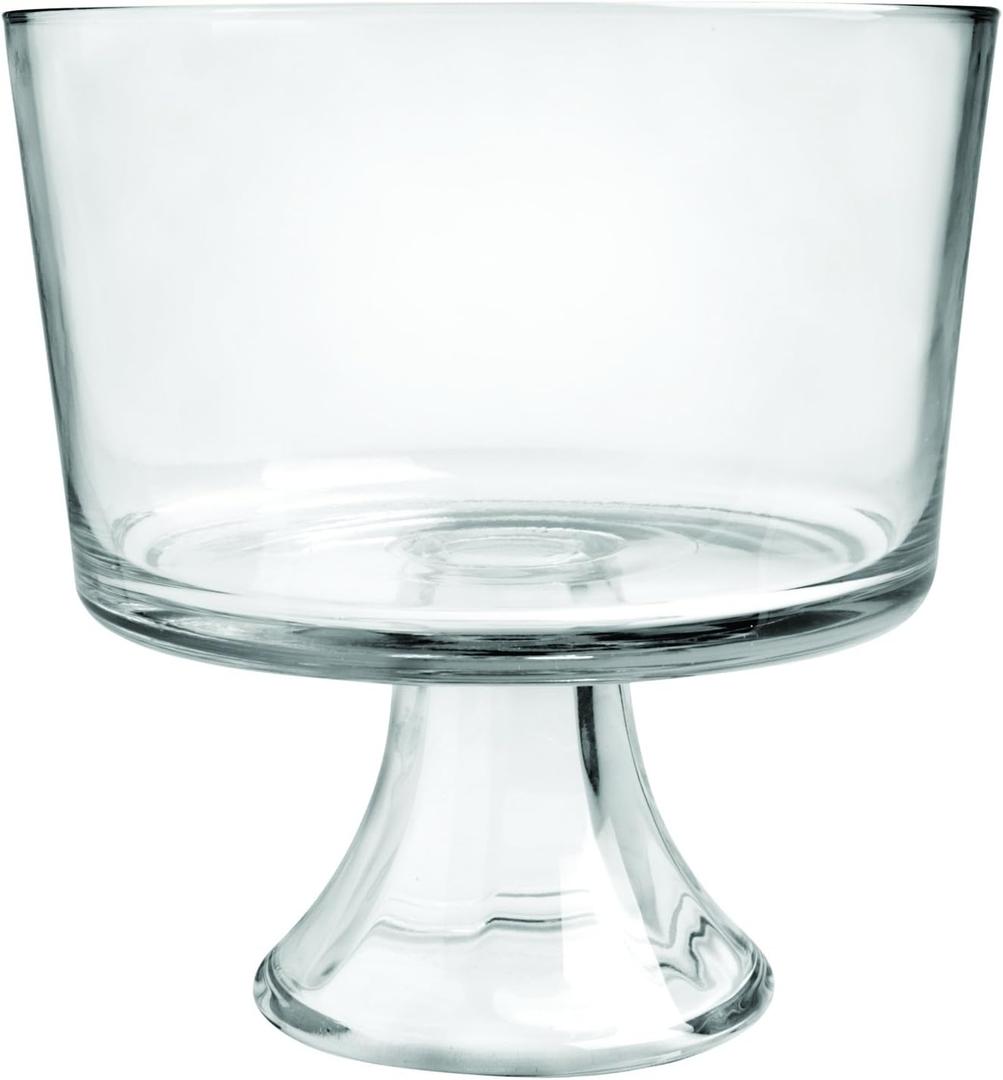 Anchor Hocking Presence Trifle Footed Dessert Bowl, Crystal Clear Glass -