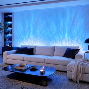 RGB Wall Lights for Living Room, Gaming Room Decor, Ocean Wave Light Projector for Bedroom, Dynamic Color Changing Lamp