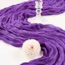 6 Pack 10FT Purple Cheesecloth Table Runner 120 Inch Long Gauze Rustic Boho Spring Cheese Cloth Table Runner Sheer Fabric Decorations for Holiday Party Wedding Banquet Bridal Baby Shower Dcor