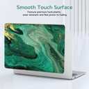 B BELK Compatible with MacBook Air 13 inch Case 2021 2020 2019 2018 M1 A2337 A2179 A1932 Touch ID, Plastic Hard Shell+2 Keyboard Cover+Screen Protector for MacBook Air 13.3 inch Case, Green Marble