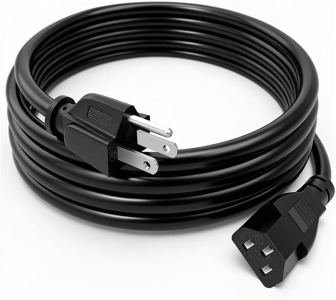 D2 NEMA Power Cord KIT0257 for Traeger D2 Series Grills, 3-Prong Power Cable for Weber Grills, Power Cord for Power XL Grills, Replacement Cord for Bradley Electric Smokers, 6 ft, 1pcs