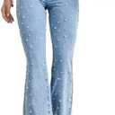 Baggy Jeans for Woman High Waisted Loose Straight Leg Wide Leg Denim Jean Womens Boyfriend Y2K Pants Trendy (Blue, M)